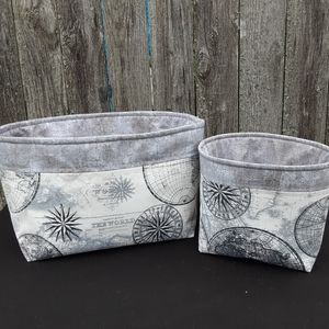 New, world ocean maps storage bin set